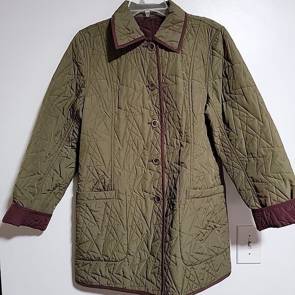 PLATINUM Reversible Quilted Barn Chore Coat Jacket Sz XL Black Brown Field Camp - Picture 1 of 3